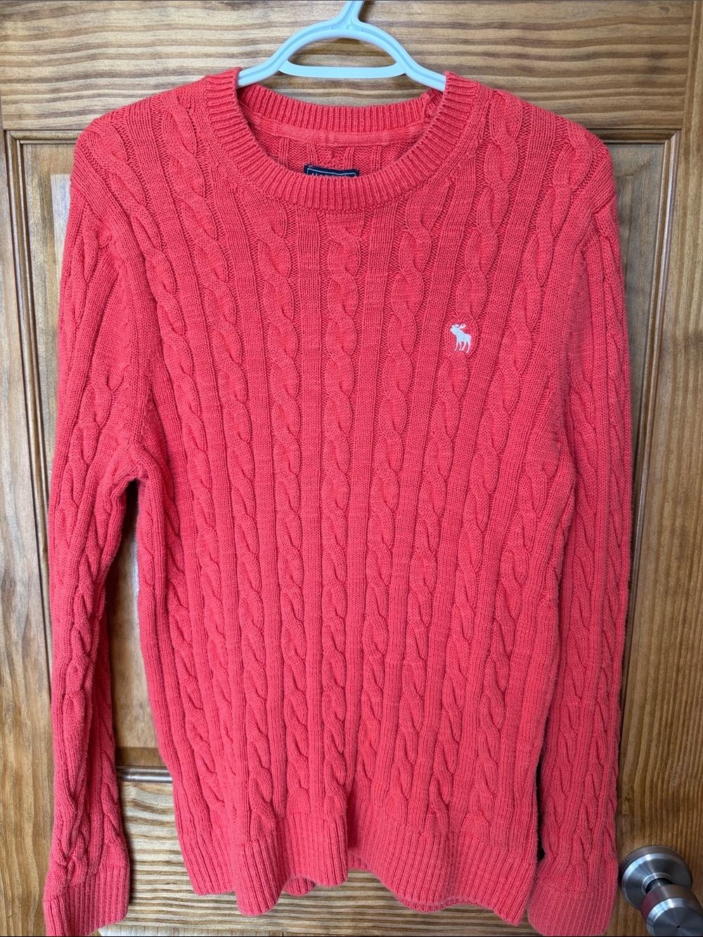 Abercrombie & Fitch Orange Crewneck Sweater- Size L